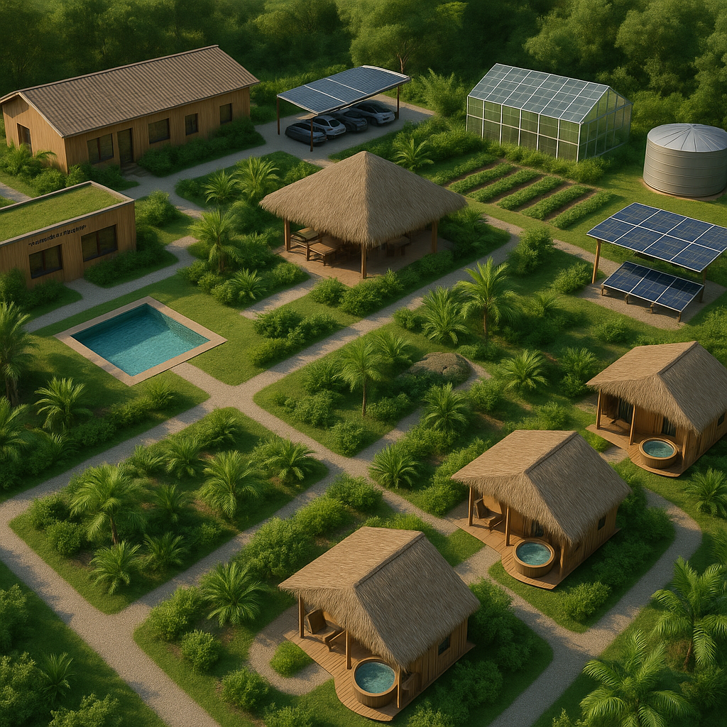 Resort écologique tropical aérien